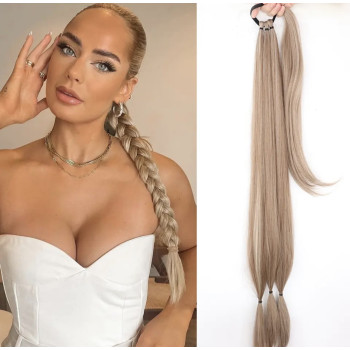 Coada de par pentru impletituri, Blond Rose, 70 cm